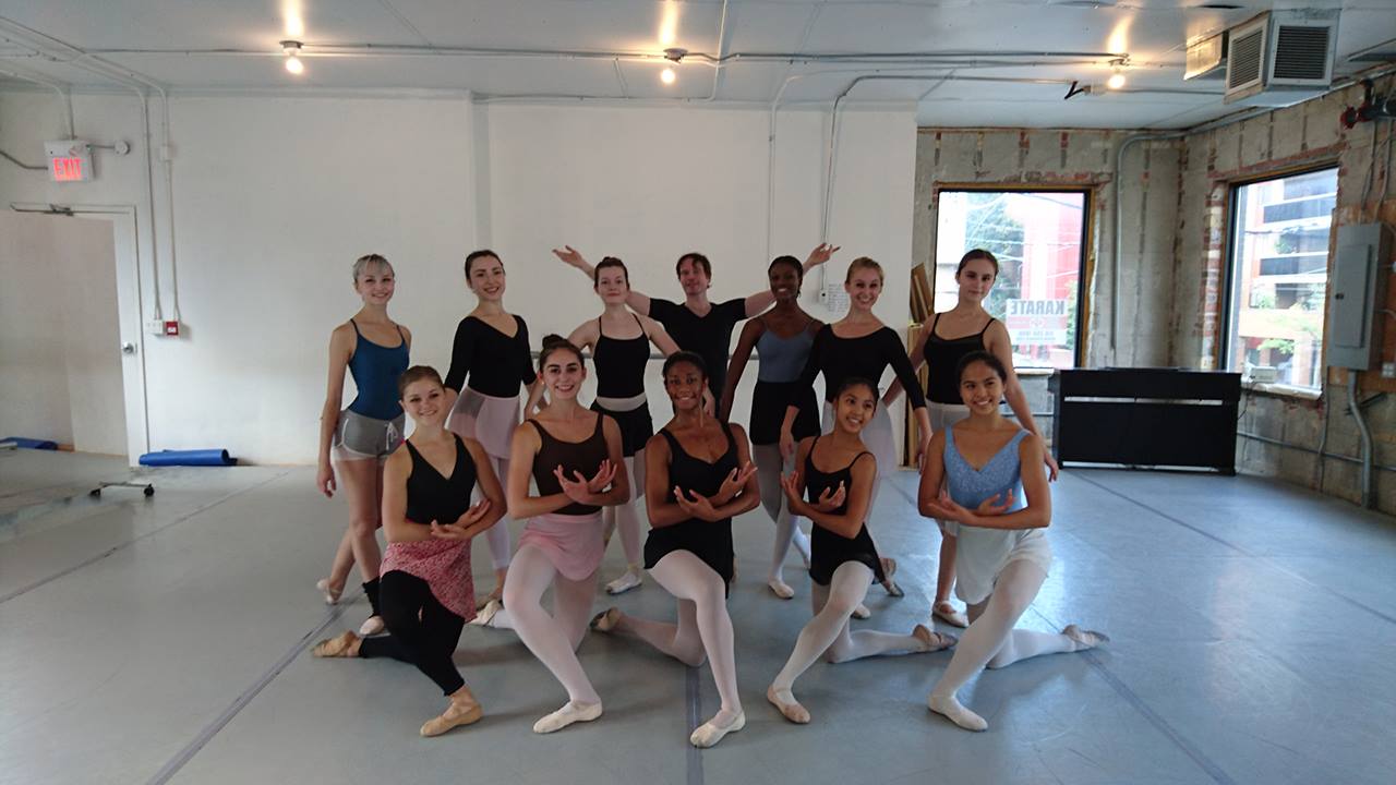 Young Dancer Program senior students with teacher Jeremy Nasmith (rear).  Aug. 2016