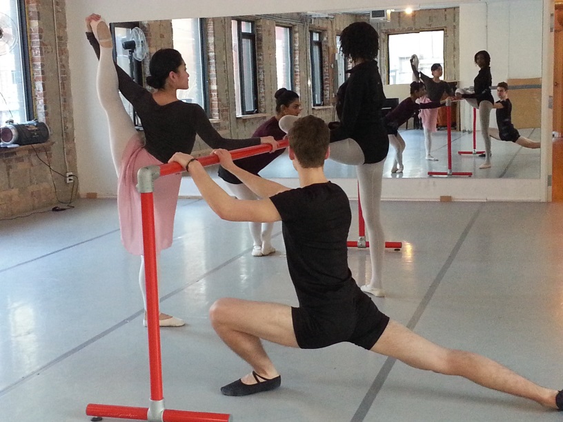 Young Dancer Program warming up before class